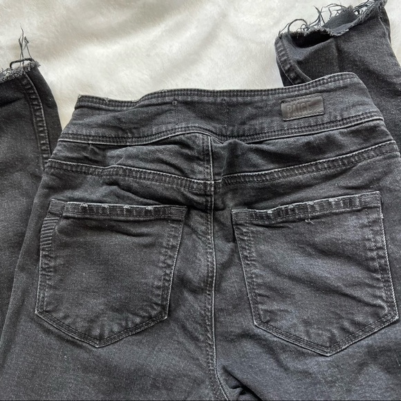 Paige HOXTON RIOT HIGH-RISE BELTED SKINNY ANKLE PEG JEANS - size 24/00 - Picture 6 of 12